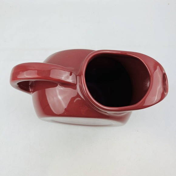 H.F. Coors Maroon Disc Pitcher #192 Coorsware Pottery Ice Lip Mid Century - Picture 5 of 11